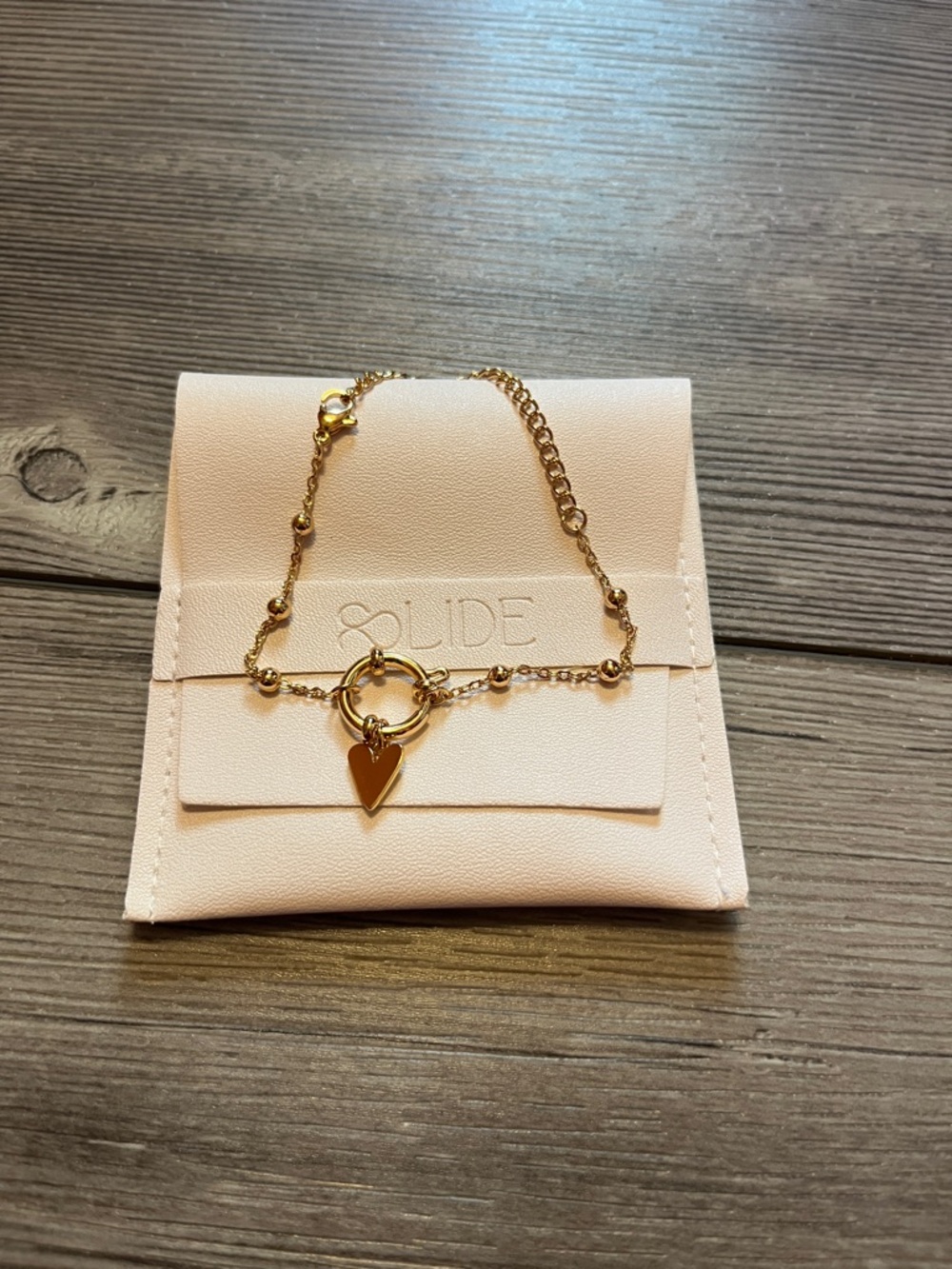 ‼️‼️SOLD‼️‼️ SLIDE Gold Heart Toggle Bracelet